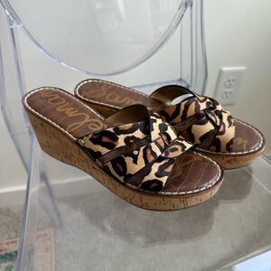 Sam Edelman Leopard Wedges